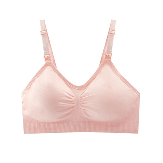 Sngxgn Wireless Bra for Women Seamless S upport Bralette, Comfort Lightly Lined Fit T-Shirt Bra(Pink,XL)