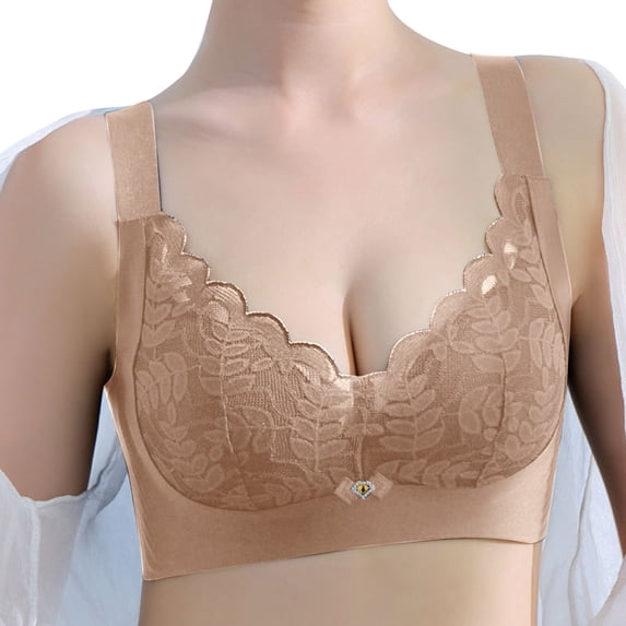 Sngxgn Wireless Bra with S upport, Lightly Lined No Spillage Seamless T-Shirt Bra(B,34/75D)