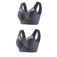 thumbnail image 1 of Sngxgn Wireless Bra with S upport, Lightly Lined No Spillage Seamless T-Shirt Bra(Grey,XXXXXXL), 1 of 4