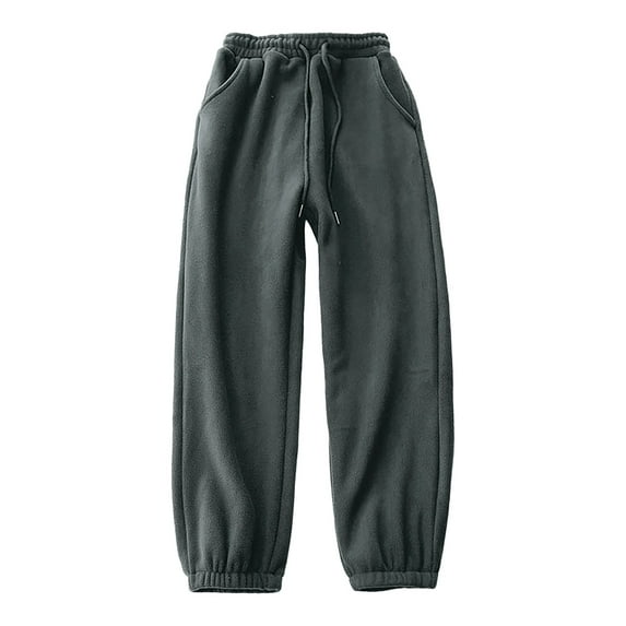 Sngxgn Women Casual Pants Straight Leg Drawstring Elastic Waist Loose Comfy Trousers with Pockets(B,L)