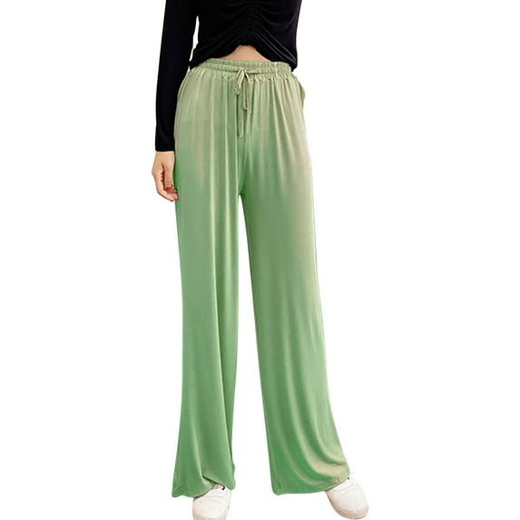 Sngxgn Women Casual Stretchy Pants Work Pants Straight Leg Trousers with Pockets(AG,XL)