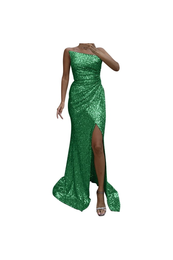 Women Full Slip for Under Dresses Adjustable Spaghetti Strap Sleeveless Dress Women's Slip Long Dress(Green,M)