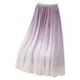 thumbnail image 1 of Sngxgn Women High Elastic Waist Pleated Skirt Mini Swing A-line Skirts(Purple,One Size), 1 of 5
