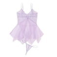 thumbnail image 1 of Sngxgn Women Lingerie Bodystocking Jumpsuit Underwear Bow Fishnet Sex Products(Purple,One Size), 1 of 3
