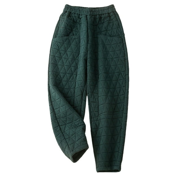 Sngxgn Women Pants Stretchy Work Slacks Casual Straight Leg Trousers with Pockets(Green,XL)