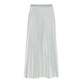 thumbnail image 1 of Sngxgn Women Pleated Mini Skirt Solid Ruffle Skirts(Grey,One Size), 1 of 2