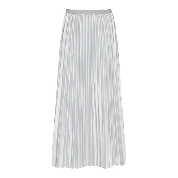 Sngxgn Women Pleated Mini Skirt Solid Ruffle Skirts(Grey,One Size)