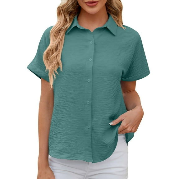 Sngxgn Women Short Sleeve Deep V Neck Tops Shirts Fitted Summer Tshirt(Green,XXL)