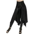 thumbnail image 1 of Sngxgn Women Skirt Vintage High Waist Pleated Skirt(Black,L), 1 of 7