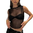thumbnail image 1 of Sngxgn Women Sleeveless Tank Tops Tops Summer Casual Blouse V Neck Solid Color Vest Shirt Tops for(Black,L), 1 of 8