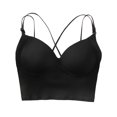 thumbnail image 1 of Sngxgn Women Sports Bra Wirefree Yoga Bras Tank Top High Intensity Push Up(Black,One Size), 1 of 5