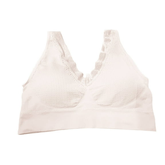 Sngxgn Women Sports Bras High Impact Workout Gym Activewear Bra(White,XXL)