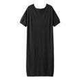 thumbnail image 1 of Sngxgn Women Square Neck Lantern Long Sleeve Ruched Mini Dress(Black,One Size), 1 of 4