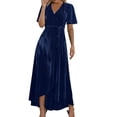 thumbnail image 1 of Sngxgn Women Summer Dress Sleeveless Casual Button V Neck Midi Long Dress Beach Dress(Blue,XXL), 1 of 5