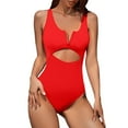 thumbnail image 1 of Sngxgn Women Swimsuit Tummy Control Bathing Suits(Red,XL), 1 of 4