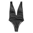 thumbnail image 1 of Sngxgn Women Swimsuits Ruffle Tummy Control Bathing Suit(Black,L), 1 of 8