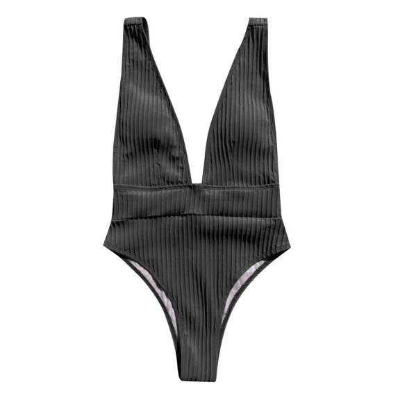 Sngxgn Women Swimsuits Ruffle Tummy Control Bathing Suit(Black,L)