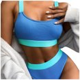 thumbnail image 1 of Sngxgn Women Swimsuits Ruffle Tummy Control Bathing Suit(Blue,M), 1 of 6