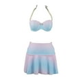 thumbnail image 1 of Sngxgn High Waisted Swimsuits for Women Bikini Sets Sets Tummy Control(Light Blue,L), 1 of 3
