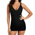 thumbnail image 1 of Sngxgn Women Tummy Control Swimsuit Push Up High Waisted Bathing Suit(Black,XL), 1 of 6