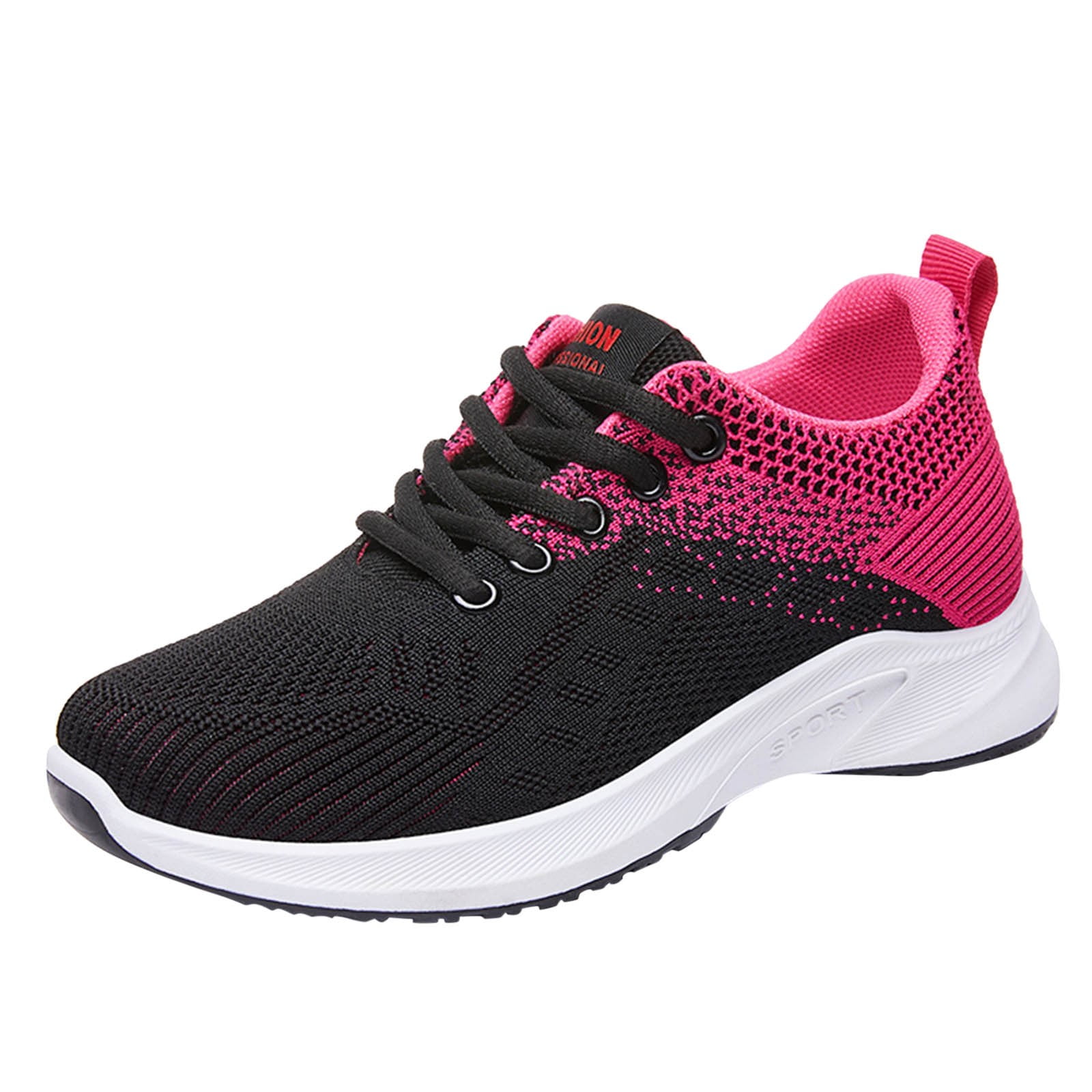 Sngxgn Women Walking Shoes Casual Slip on Tennis Sneakers Comfort Yoga Athletic Gym Shoes for Ladies(Black,8)