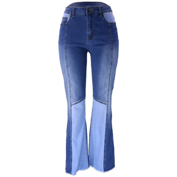 Sngxgn Women Wide Leg Jeans – Stretch Jeans High Waisted Trendy Jeans Y2K Pants(Blue,S)