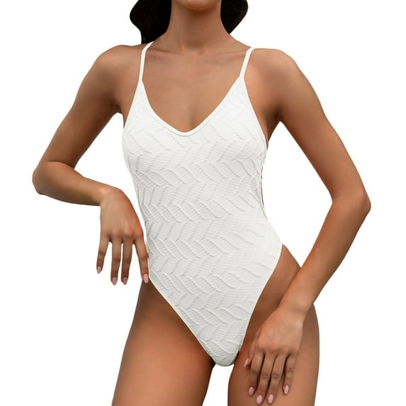 Sngxgn Women's Training Adjustable Strap Swimsuit(White,M)