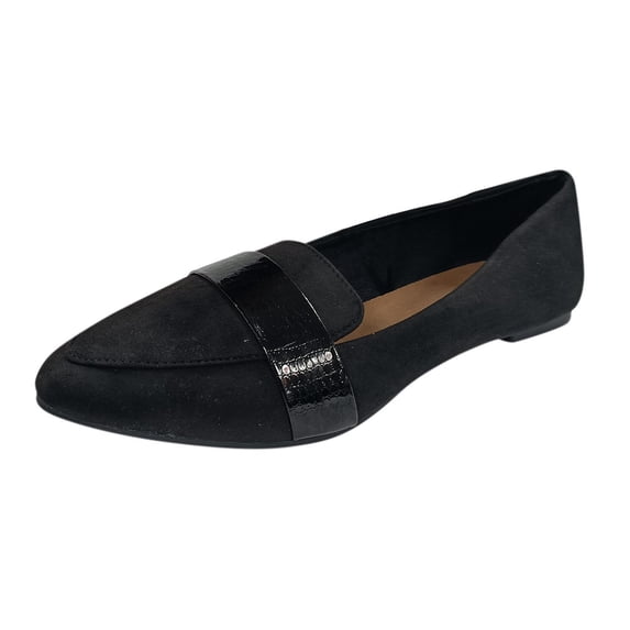 Sngxgn Women's Ballet Dress Flats — Comfortable, Slip On Flat Shoes for Casual, Dressy and Work(Black,39(UK6))