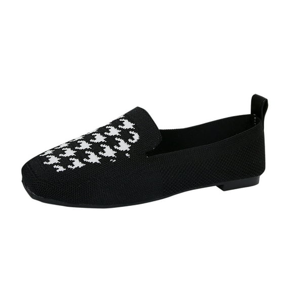 Sngxgn Women's Ballet Flat Dressy Casual Shoes Women Flats(Black,40)