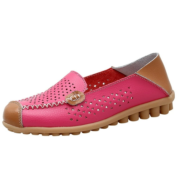 Sngxgn Women's Ballet Dress Flats — Comfortable, Slip On Flat Shoes for Casual, Dressy and Work(Watermelon Red,41)