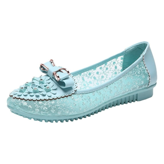 Sngxgn Women’s Ballet Flat Flats Shoes Comfortable Slip On Dress Shoes(Blue,38)