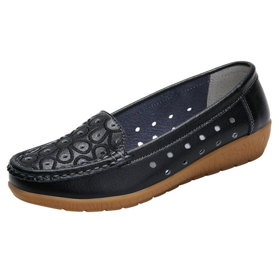 Sngxgn Women's Ballet Flats Ballerina Shoes Comfort Slip on Flat Shoes(Black,38)