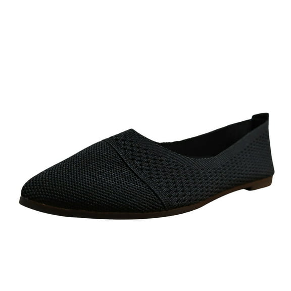 Sngxgn Women's Ballet Flats Comfortable Flats Shoes for Women(Black,40)