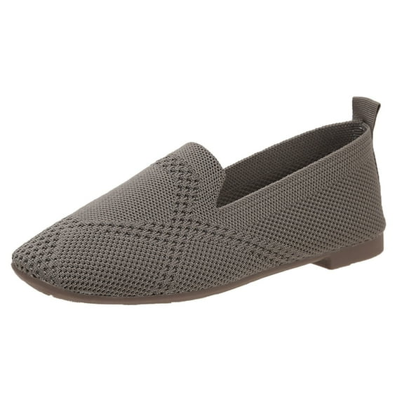 Sngxgn Women's Ballet Flats Comfortable Flats Shoes for Women(Grey,39)