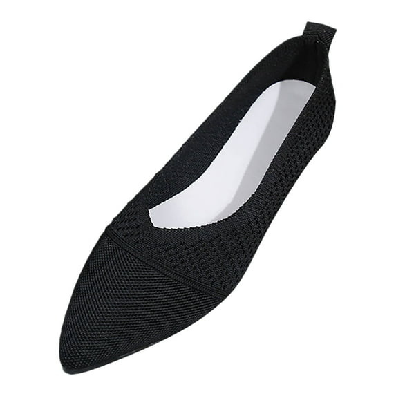 Sngxgn Women's Ballet Flats for Shoes Slip On Casual Flats Shoes(Black,42)