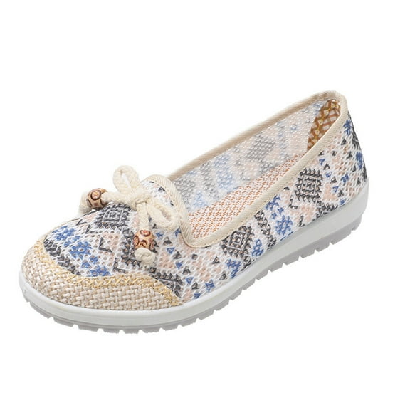 Sngxgn Women's Ballet Flats for Shoes Slip On Casual Flats Shoes(Blue,38)