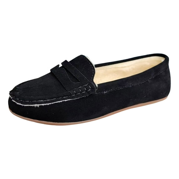 Sngxgn Women's Ballet Flats for Shoes Slip on Casual Flats Shoes(Black,38)