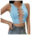 thumbnail image 1 of Sngxgn Women's Basic Solid Camisole Spaghetti Strap Tank Top(Light blue,S), 1 of 5
