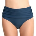 thumbnail image 1 of Sngxgn Women Ruched High Waisted Bikini Bottom Swimsuit, Tummy Control Full Coverage Swimwear(Blue,XXL), 1 of 7