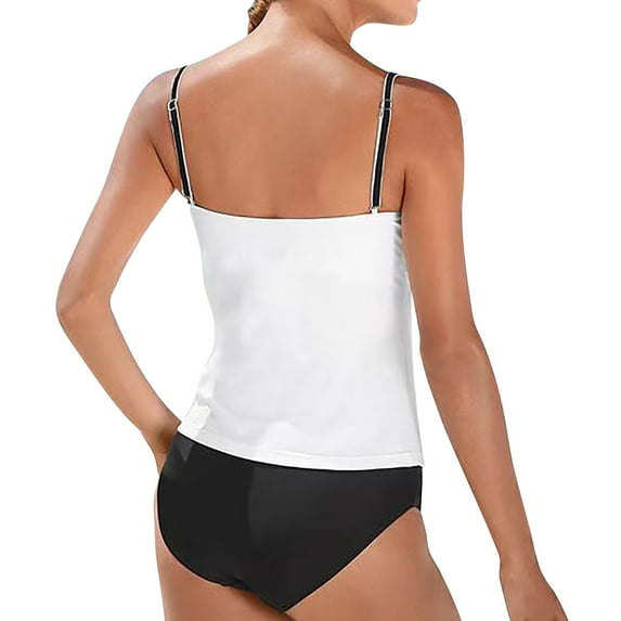 Sngxgn Women's Bikini Swimsuit Front Cross up Two Piece Bathing Suit(White,S)