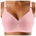 thumbnail image 1 of Sngxgn Women's Bra Wireless T-Shirt Bra(Pink,50), 1 of 4