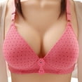 thumbnail image 1 of Sngxgn Women's Bra Women's Light Wireless Bra with Foam, Full-Coverage T-Shirt Bra( Red,36), 1 of 3