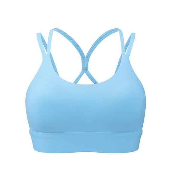 Sngxgn Women's Bralette Cotton Bra Top Gym Activewear Bra(Blue,M)