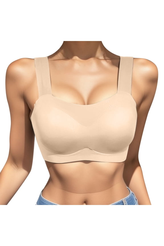 Women's Built up Tank Style Sports Bra Fashion Colors(Beige,L)