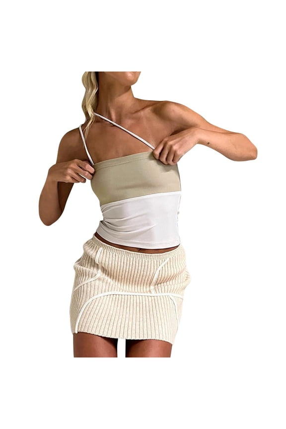 Women's Cami Strap, Summer Sleeveless Tank Top Camisole(White,M)