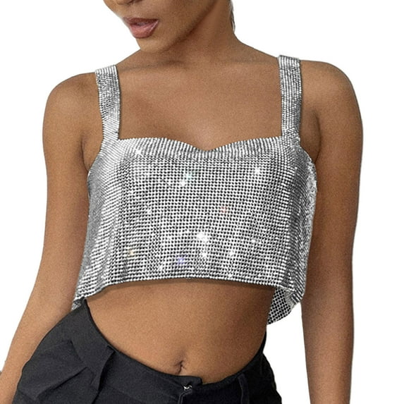 Sngxgn Women's Cami Stretch Camisole Straps(Silver,One Size)