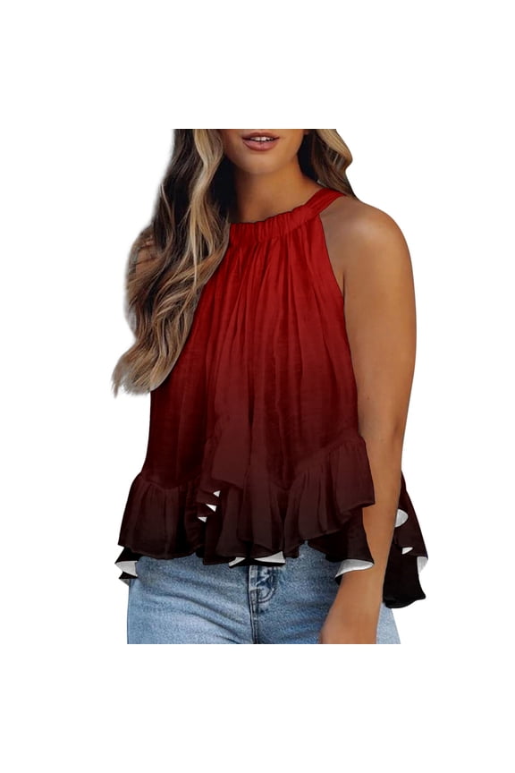 Women's Camisole Slim Tank Top Comfortable Tops(Red,XXL)