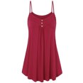 thumbnail image 1 of Sngxgn Women's Camisole Spaghetti Straps Tank Top(Red,XXL), 1 of 2