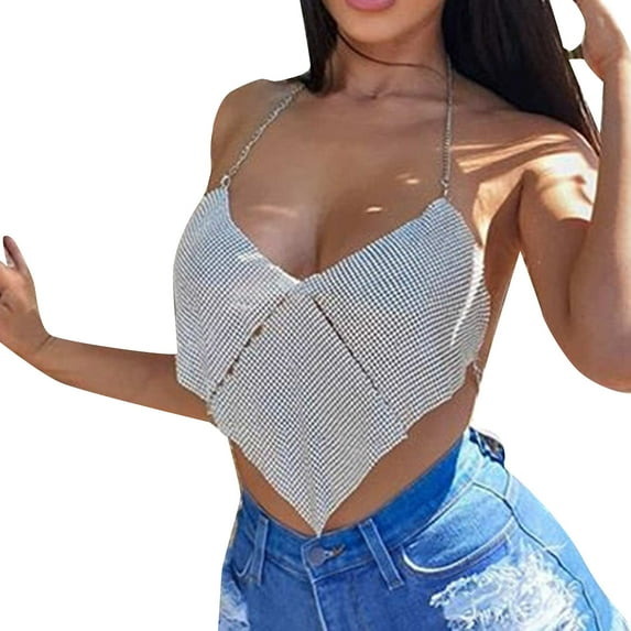 Sngxgn Women's Camisole Spaghetti Straps Tank Top(Silver,One Size)