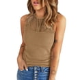 thumbnail image 1 of Sngxgn Women's Camisole Tops Undershirts Spaghetti Strap Tank Top(Khaki,XL), 1 of 7